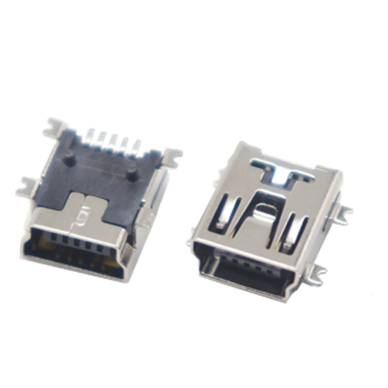 【100-10PCS】 Mini USB 5 Pin Female SMD Mini B Socket Connector Plug