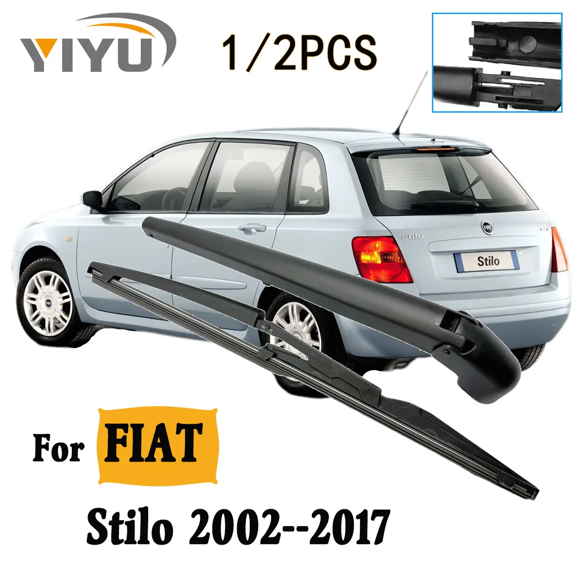 1/2PCS Heckscheibe Wischerblatt Wischerarm Kit Für FIAT Stilo 2002--2017 Windschutzscheibe Windschutz Heckscheibe Zubehör