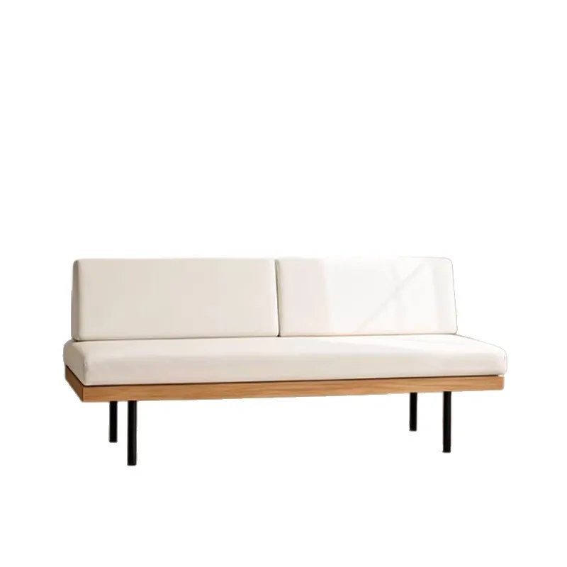 

No armrest living room apartment small apartment simple straight row three-person dining room sofa seat