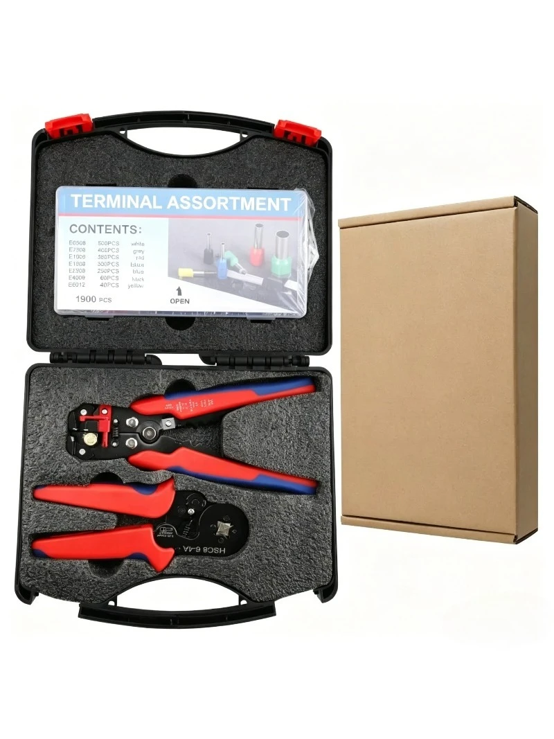 Multifunctional wire stripper terminal HSC 6-4A crimping, wire stripper tubular terminal