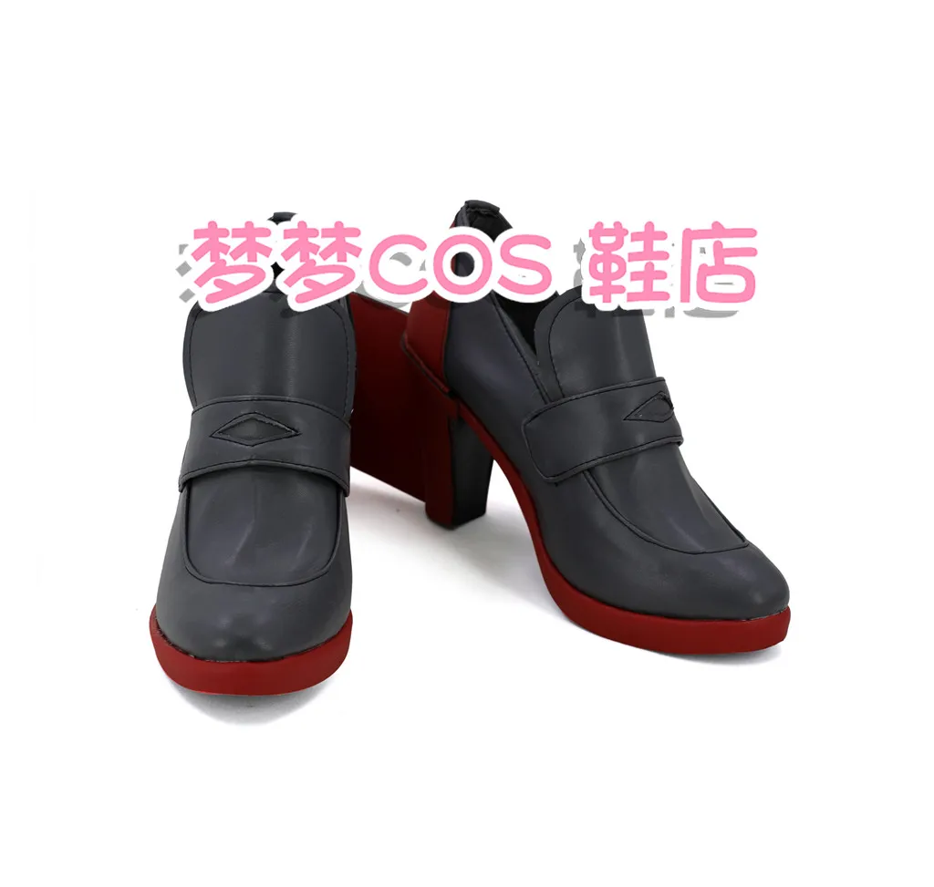 Anime KanColle Fleet Collection Suzuya Kai Ni Cosplay Shoes Black Short PU Leather Flat Sole Boots For Halloween Carnival
