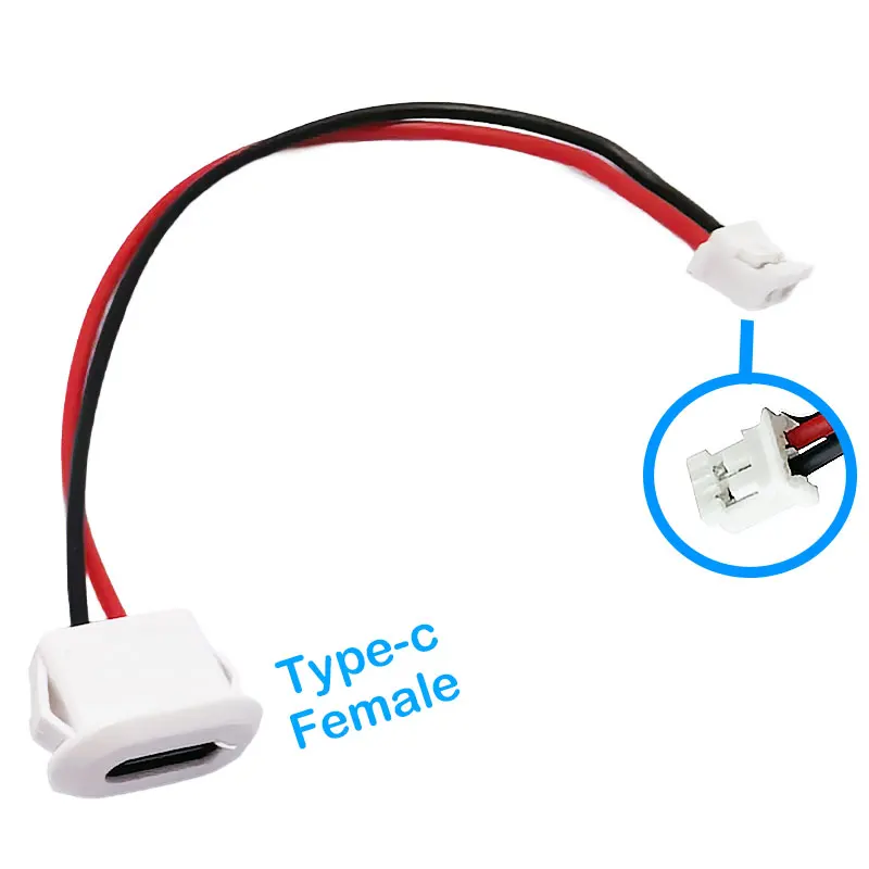 2P USB-C Connector Type-C Jack Female Type-C with Card Buckle High Current Fast Charging Jack Port USB-C Charger Plug Socket