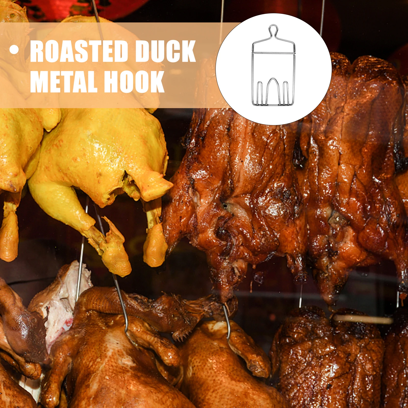 

Wear resistant Meat Hook Hanger Bacon Ham Grilled Chicken Roast Stainless Steel Poultry Hanging Hooks Kitchen Multifunctional