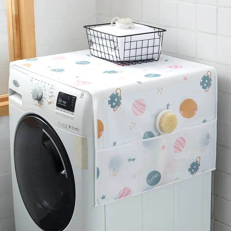 

Refrigerator Covers Dustproof Storage Bag Washing Machine Cover Washable PEVA Covers Household Storage Organization