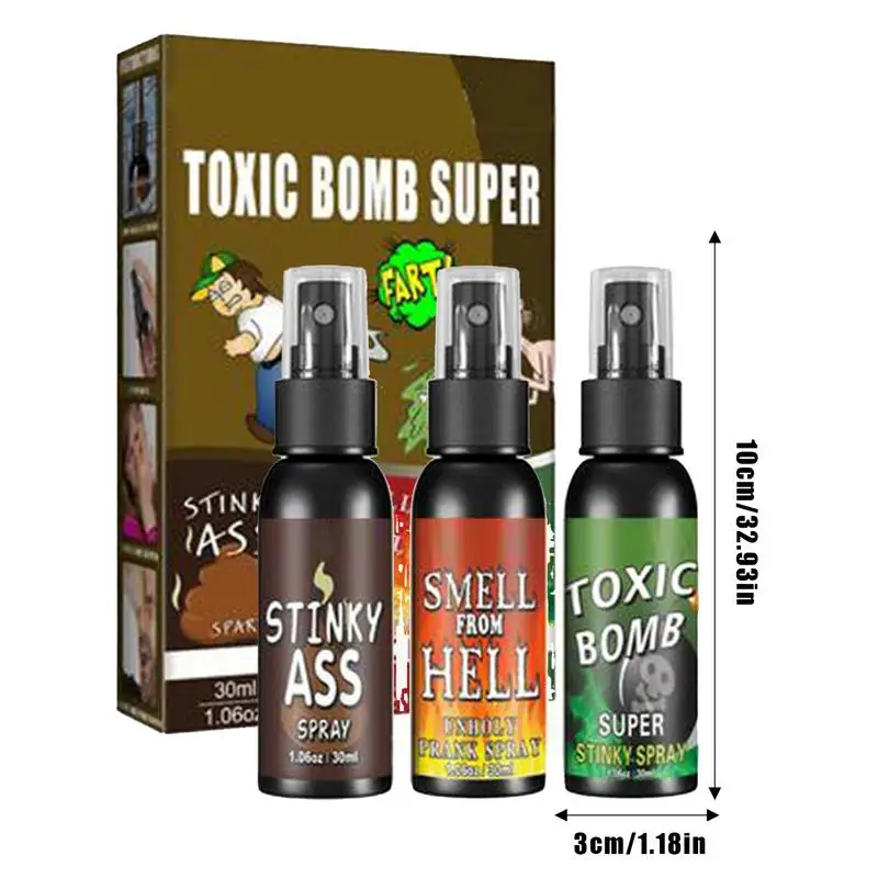 Spray per scoregge da 30 ml Odore dell'Inferno Spray Puant Spray per scoregge a lunga durata per scherzi Liquido Assfart Regali divertenti per bavaglini