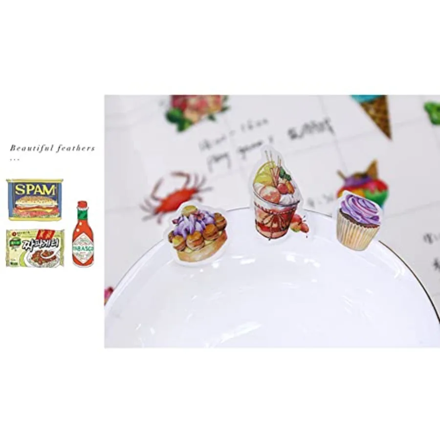 3 conjunto de 18 folhas delicioso sobremesa comida bolo biscoitos pão donut sorvete bebida papelaria adesivo scrapbooking planejador diário