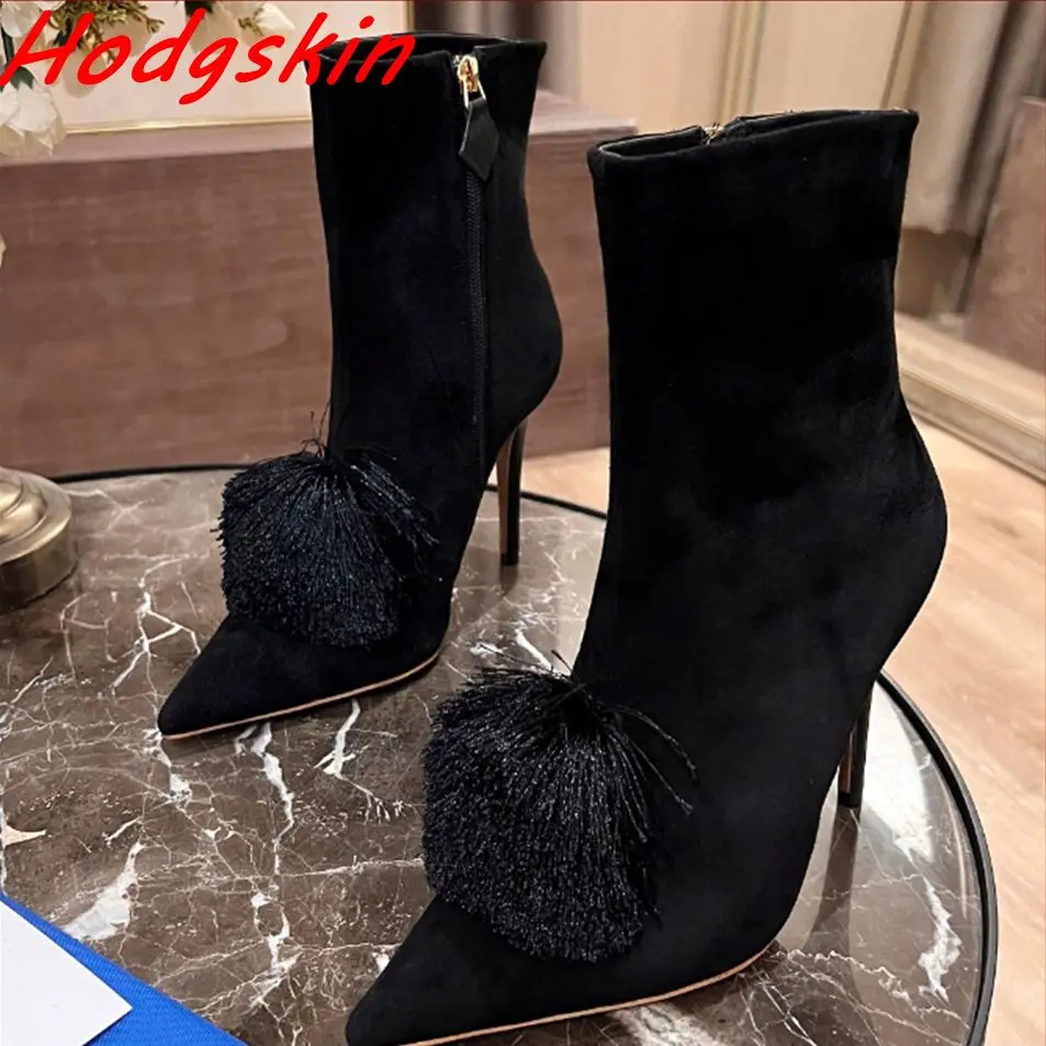 Mixed Colors Novelty Ankle Boots Pointed Toe Side Zipper Sexy Stiletto Heels Spring Autumn Casual Party Fashion Women's Boots