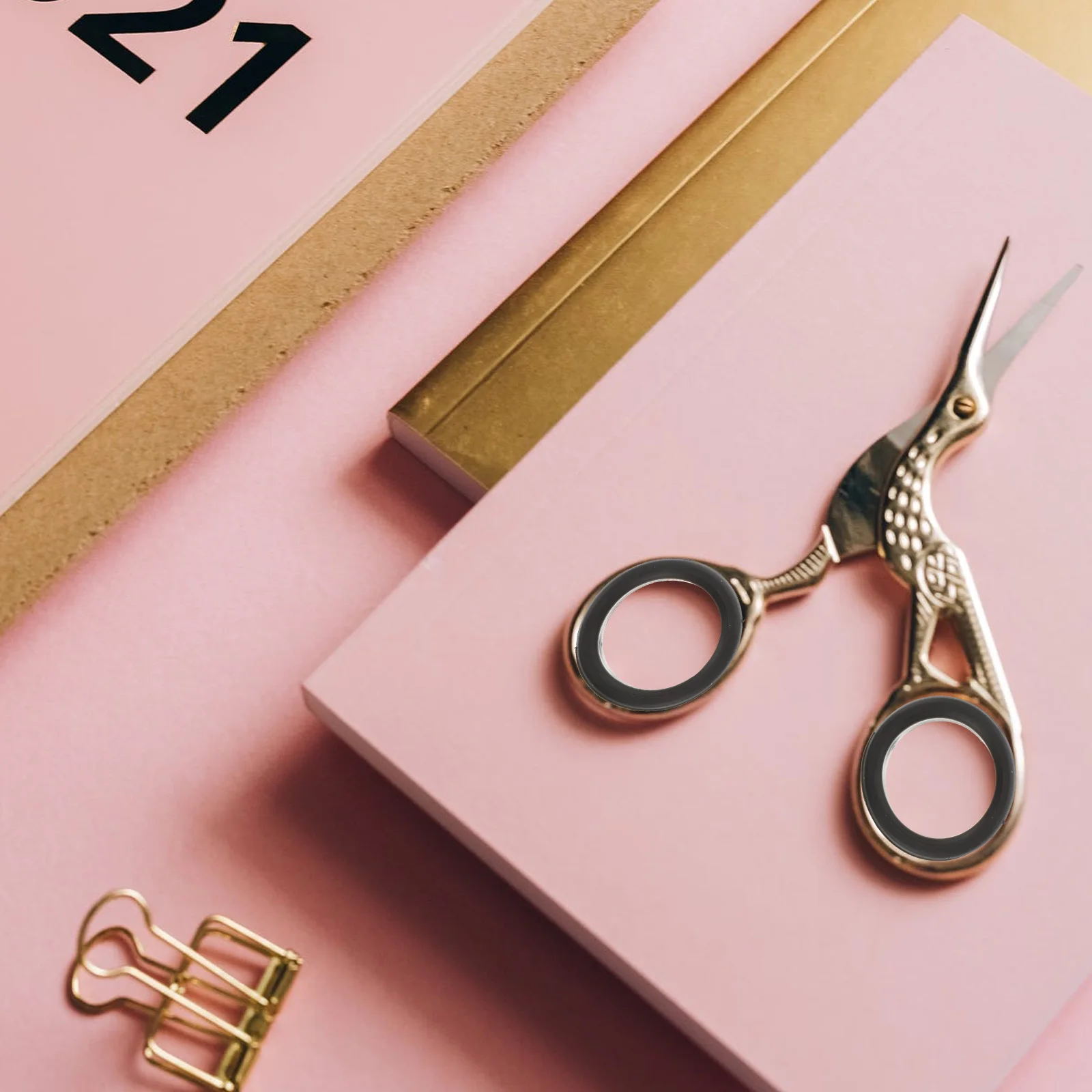 

6 Pcs Scissor Silicone Finger Ring Comfortable Protectors for Pet Grooming Home Hairdressing Black Rubber Guards Stable Use