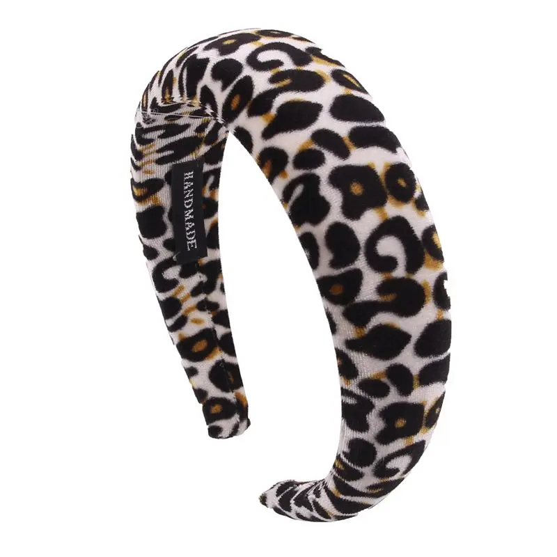 1pc Mode frauen Haar Hoops Sexy Leopard Print Muster Samt Stirnband für Tägliche Hautpflege Gesicht Waschen Tragen haar Zubehör