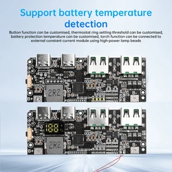 22.5W Quick Charging Mobile Power Module QC PD SCP Digital / LED Display Type-C USB Power Bank Circuit Board With NTC Sensor