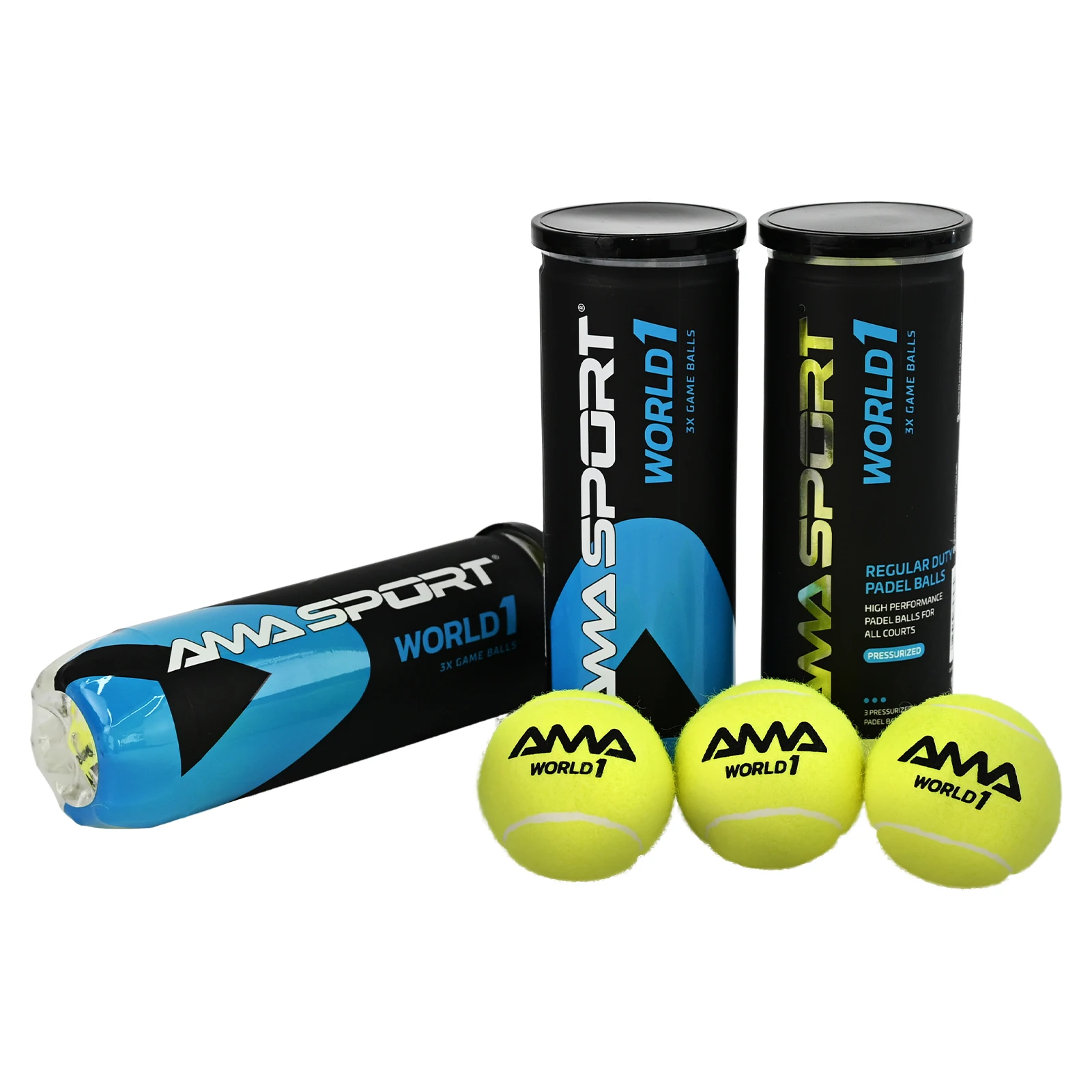 

AMASPORT Professional Tennis Padel Paddle Training Ball 3Pcs Match Balls High Elasticity Resistant Durable Excesice