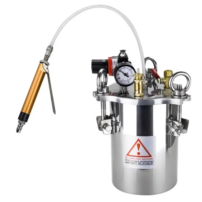 Máquina Dispensadora Manual de Grande Fluxo Máquina de Revestimento de Cola Líquida Pneumática Pressão do Aço Inoxidável