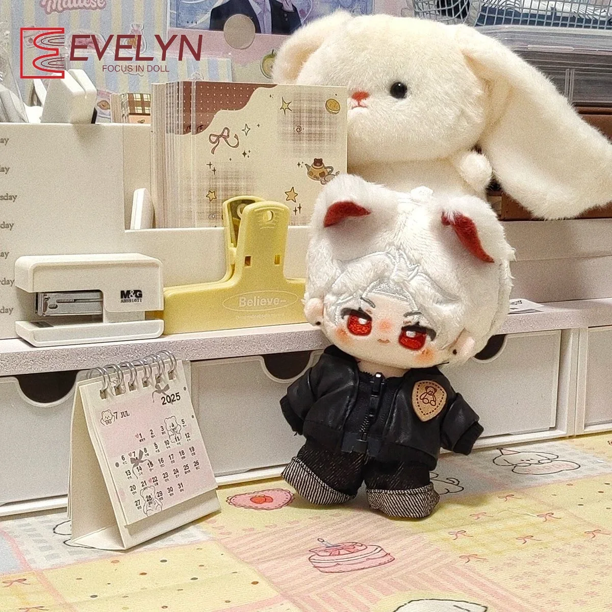 Evelyn 10/15CM Sylus Caleb Doll Clothes Cool and Trendyy Leather Jacket Suit Game Love and Deepspace Idol Doll's Wear Outfit