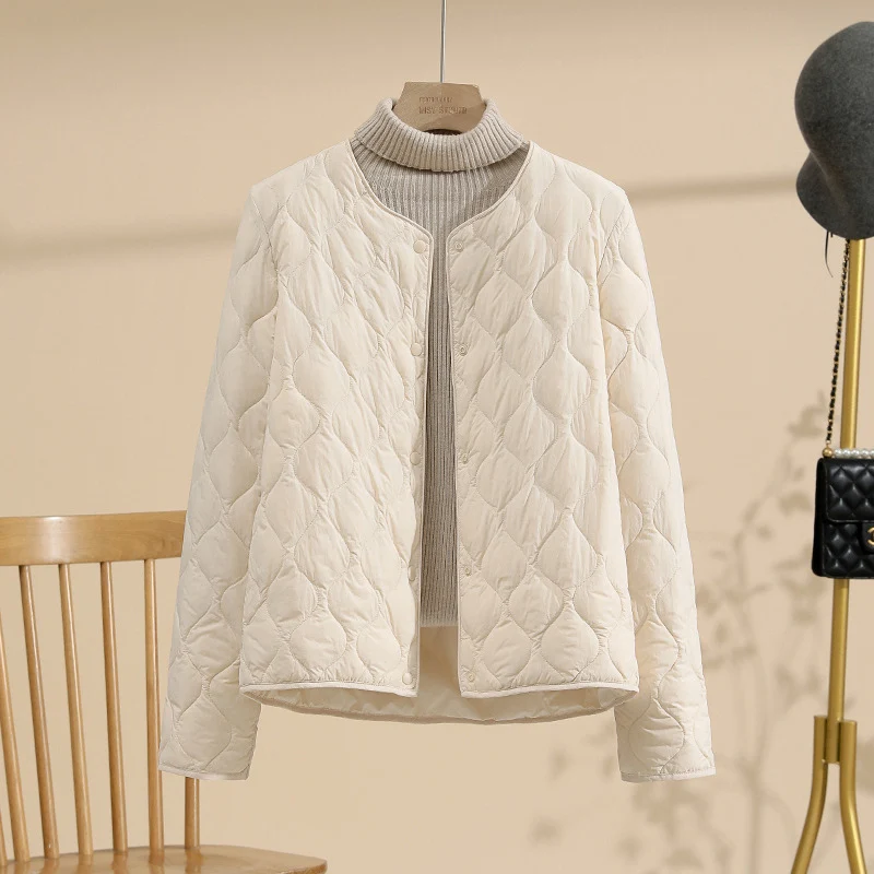 Schinteon Frauen Ultraleicht 90 % Weiße Ente Unten Jacke Herbst Winter Casual Einfache Dünne Outwear Japanischen Stil Mantel 2024 Neue