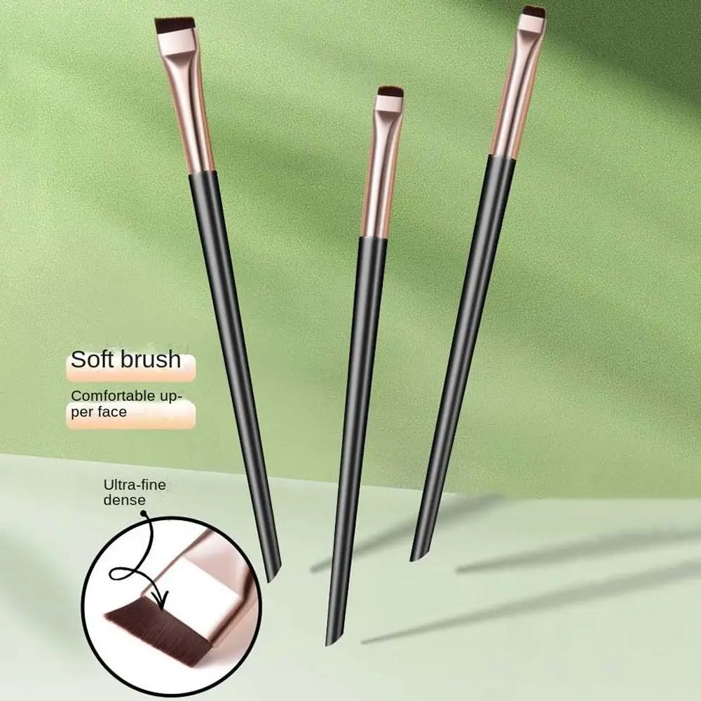 3Pcs/set Eyebrow Eyeliner Flat Fine Eyebrow Brush Under the Eyes Makeup Precise Detail Brush Eyeshadow Applicator