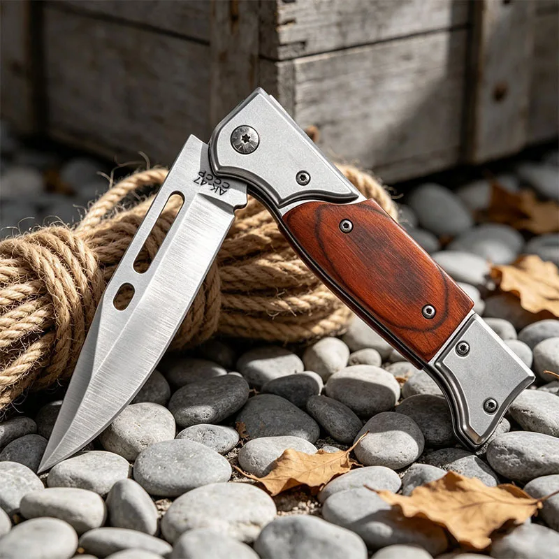 Professional outdoor knife High hardness heavy-duty folding knife - Suitable for camping activities - Multi-purpose fruit knife