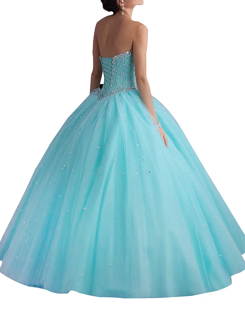 Women's Sweetheart Quinceanera Dresses Crystal Tulle Girl's Sweet 15 16 Prom Birthday Party Gowns With Jacket vestidos de fiesta