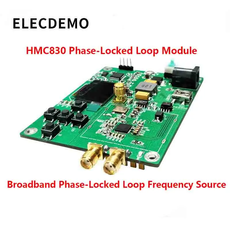 Módulo PLL de bucle de bloqueo de fase HMC830 25M-3G con puerto serie de fuente de señal RF de microcontrolador integrado OLED