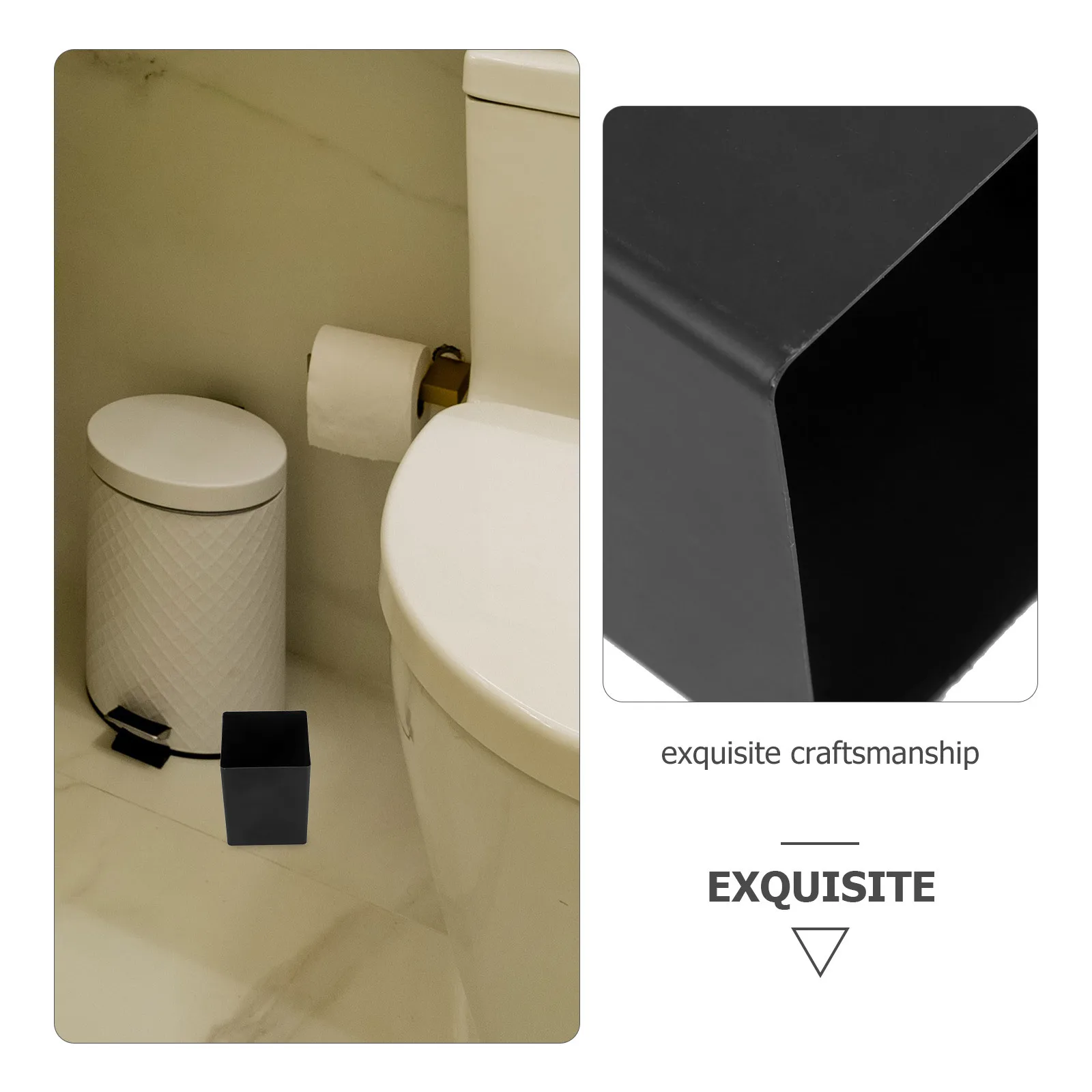 4Pcs Toilet Brush Cup Square Bathroom Toilet Brush Holder Sturdy Long-Lasting Cleaning Tool Storage for Home Hotel Public