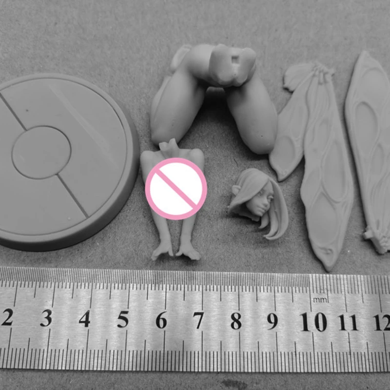 1/24 Schaal Hars Figuur Minis Diy Gevleugelde Meisje Assembly Model Kit Ongemonteerd Diorama en Ongeverfd Beeldjes Speelgoed
