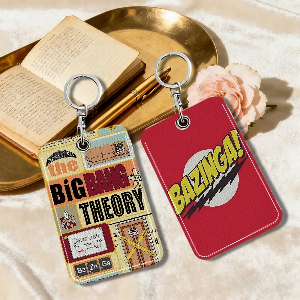 

TV Show The Big B-Bang T-Theory Keychain Card Holder, Badge Credit Card Holder, Student ID Card Holder, Bus Cards Cover