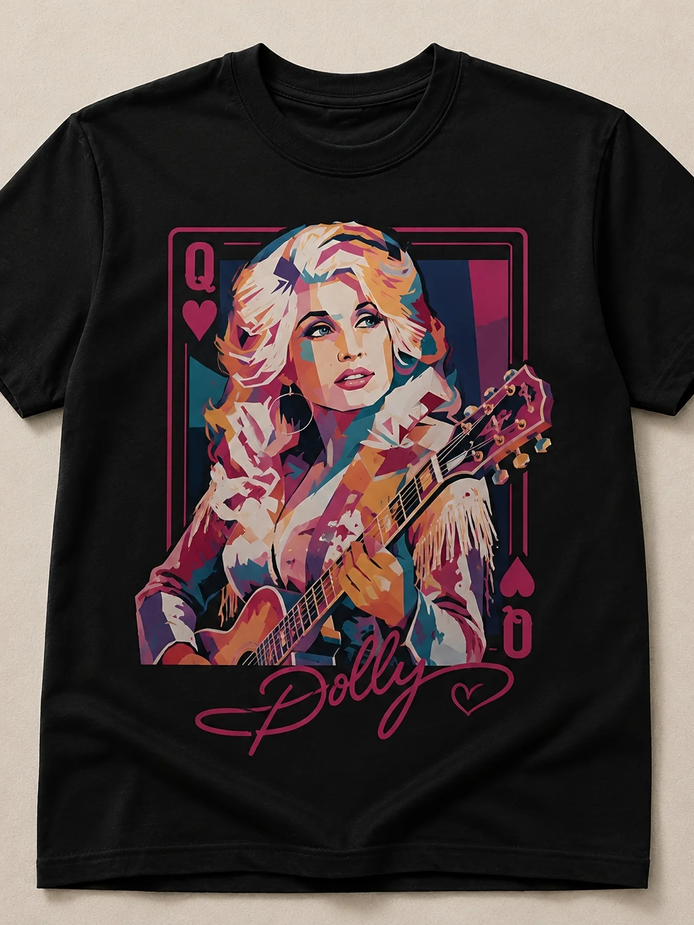 Men's and Women's Same Dolly Queen Printed Gender-neutral T-shirt, Soft Four-season Casual T-shirt, Daily Streetwear Gifts