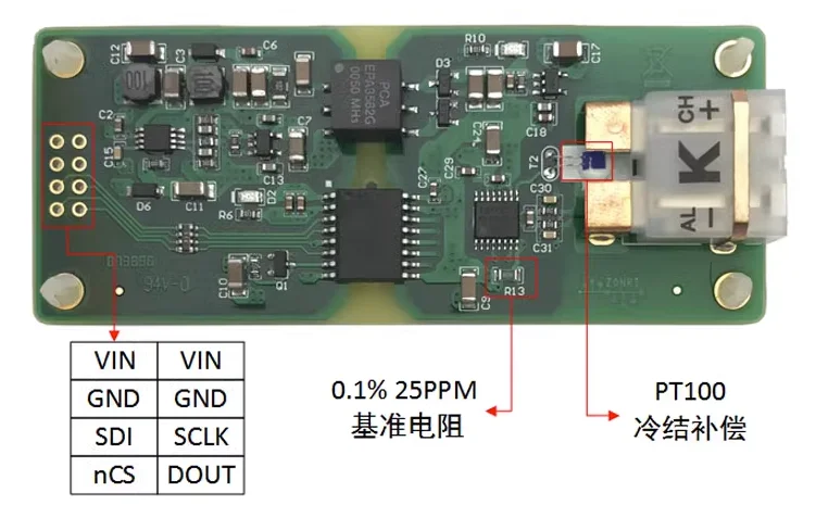 AD7793 High Accuracy Isolated Type K Thermocouple Temperature Measurement Acquisition Module PT100 Cold Junction Compensation