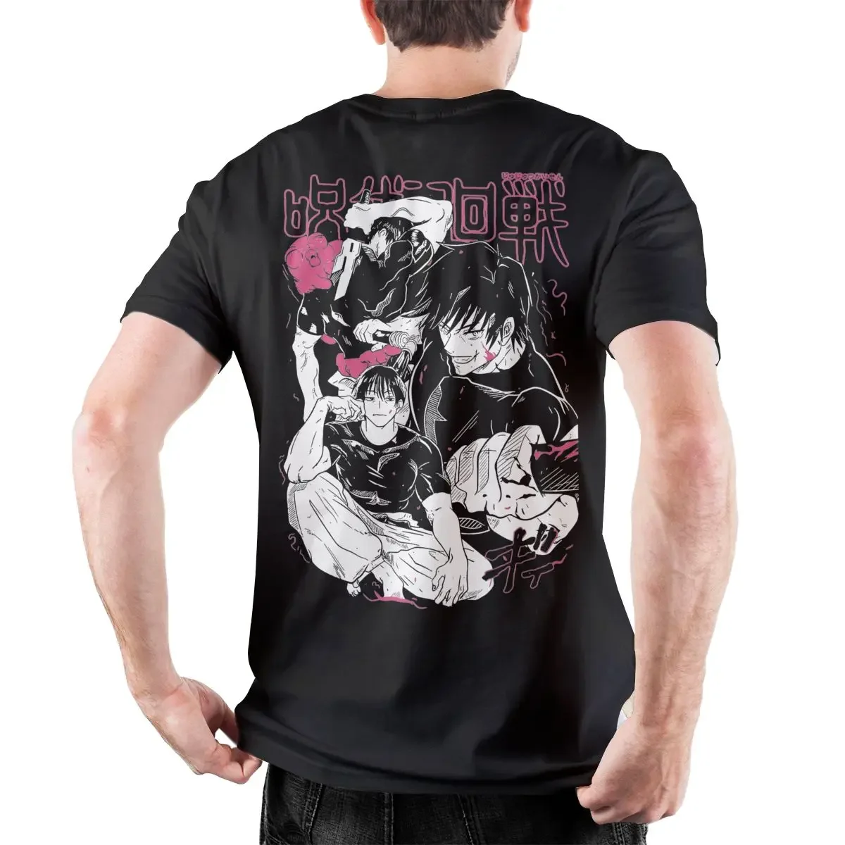 Humor Toji Fushiguro JJK Anime T-Shirt for Men Crew Neck 100% Cotton T Shirt Short Sleeve Tee Shirt Clothes