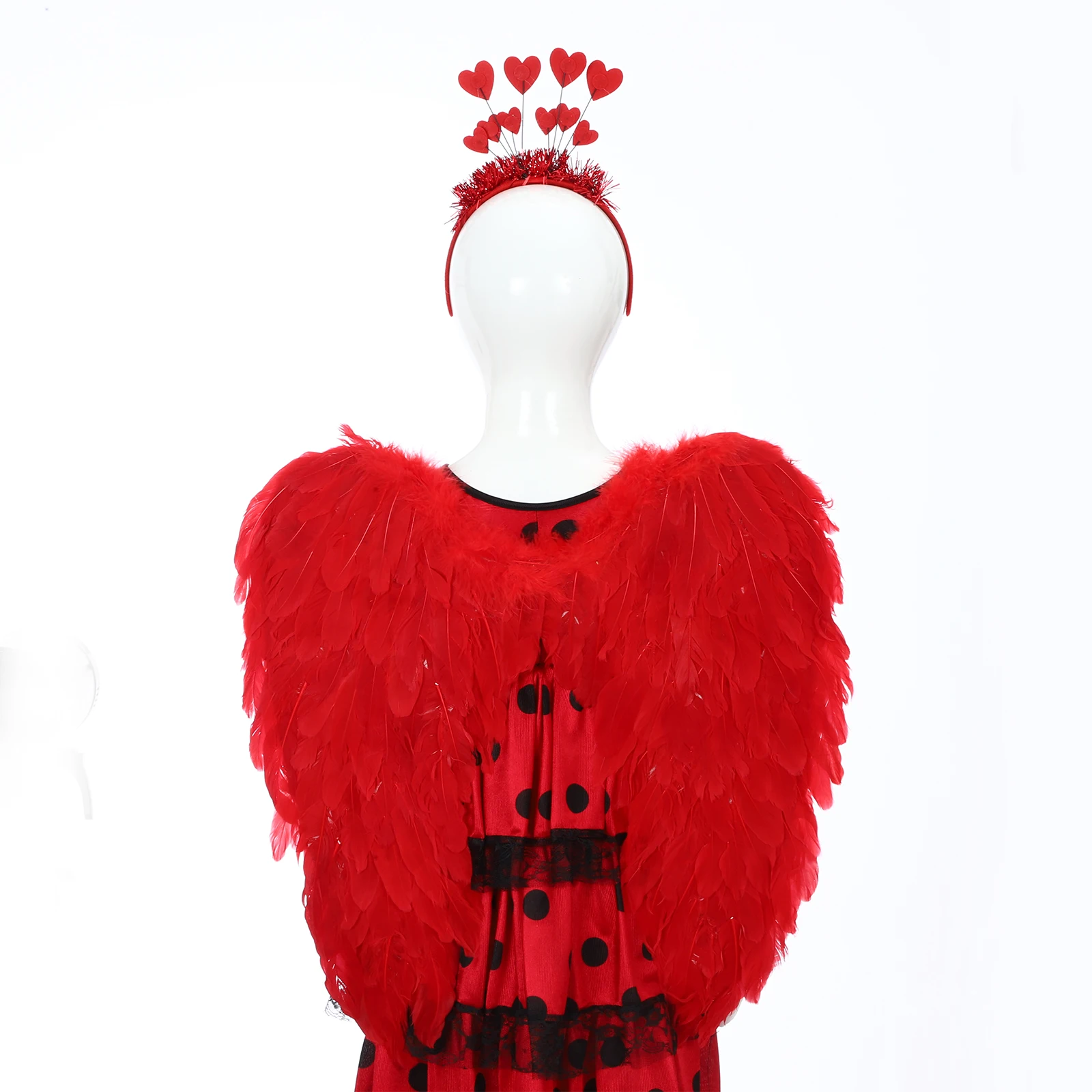 Feder Engelsflügel Stirnband Bogen Pfeil Brille Set für Fotografie Requisiten Cosplay Kinder Erwachsene Hochzeit Halloween Weihnachten Geburtstag