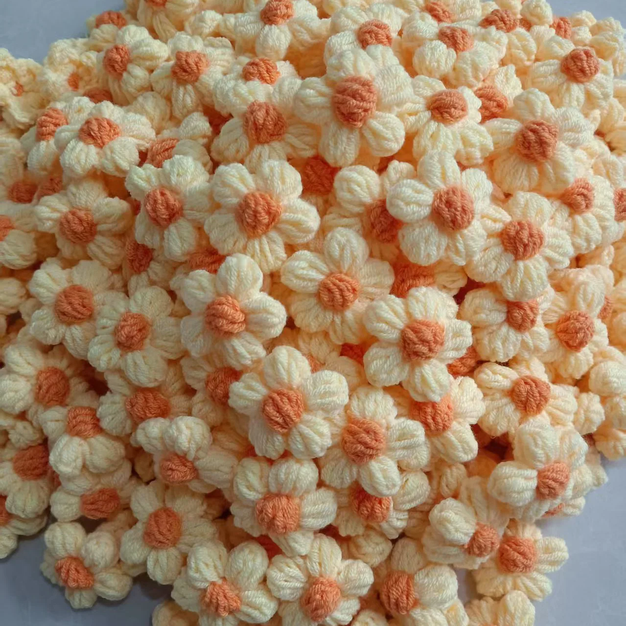 100-500-個-4-センチメートルニットかぎ針編みパフフラワー手作りヘアクリップ-diy-装飾マルチカラーヘッドロープヘアクリップアクセサリー