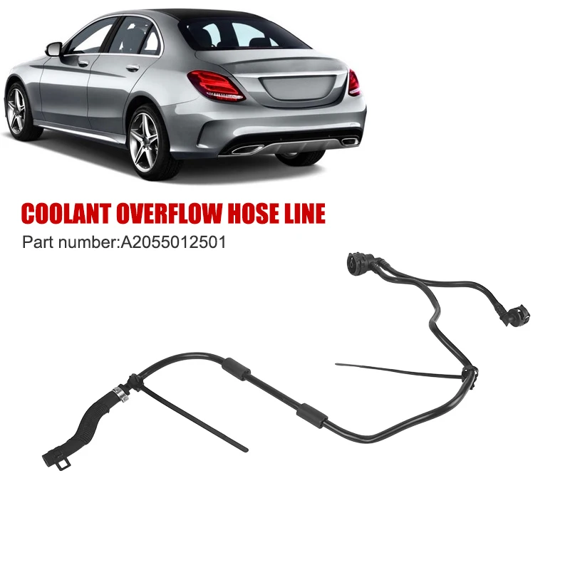 

A2055012501 Автоматический переливный шланг охлаждающей жидкости двигателя для Mercedes-Benz A205 C205 S205 W205 C300 2055012501 Замена автомобиля
