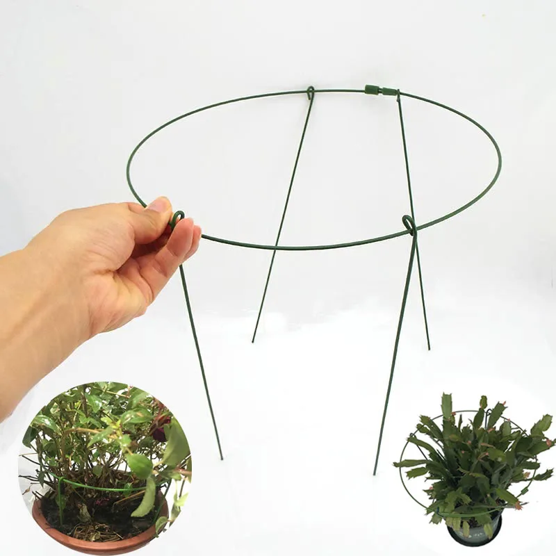 

Round Metal Garden Veg Flower Plant Stand Support Stake Holder Climbing Orchard Fixing Rod Gardening Bonsai Tool 30cm b