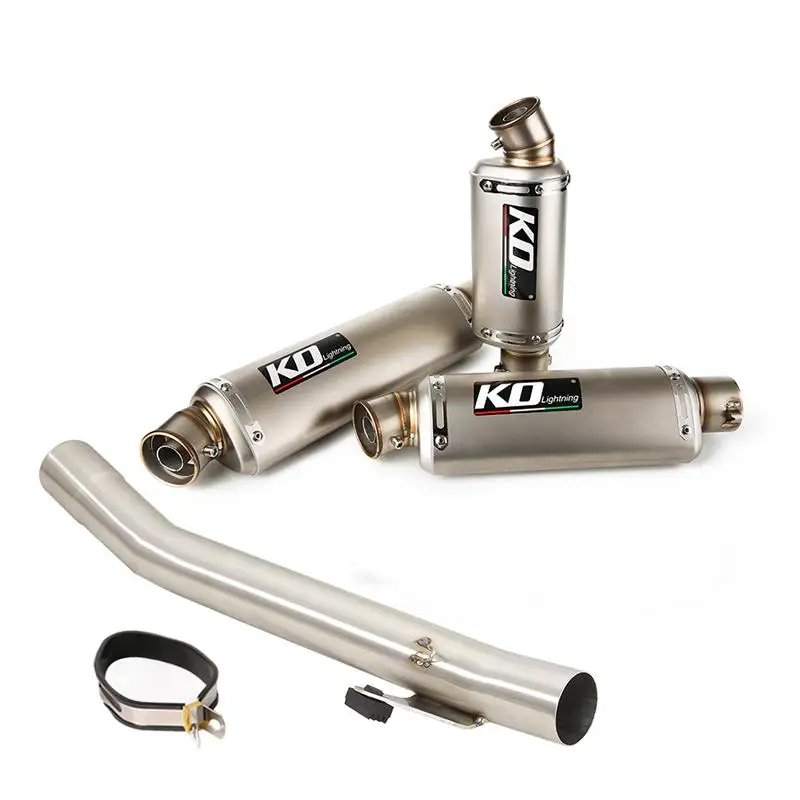 Motorcycle Exhaust Muffler Tail Pipe Mid Connect Tube Stainless Steel DB Killer For Suzuki Bandit 600 1250 GSF 600 1995-2006