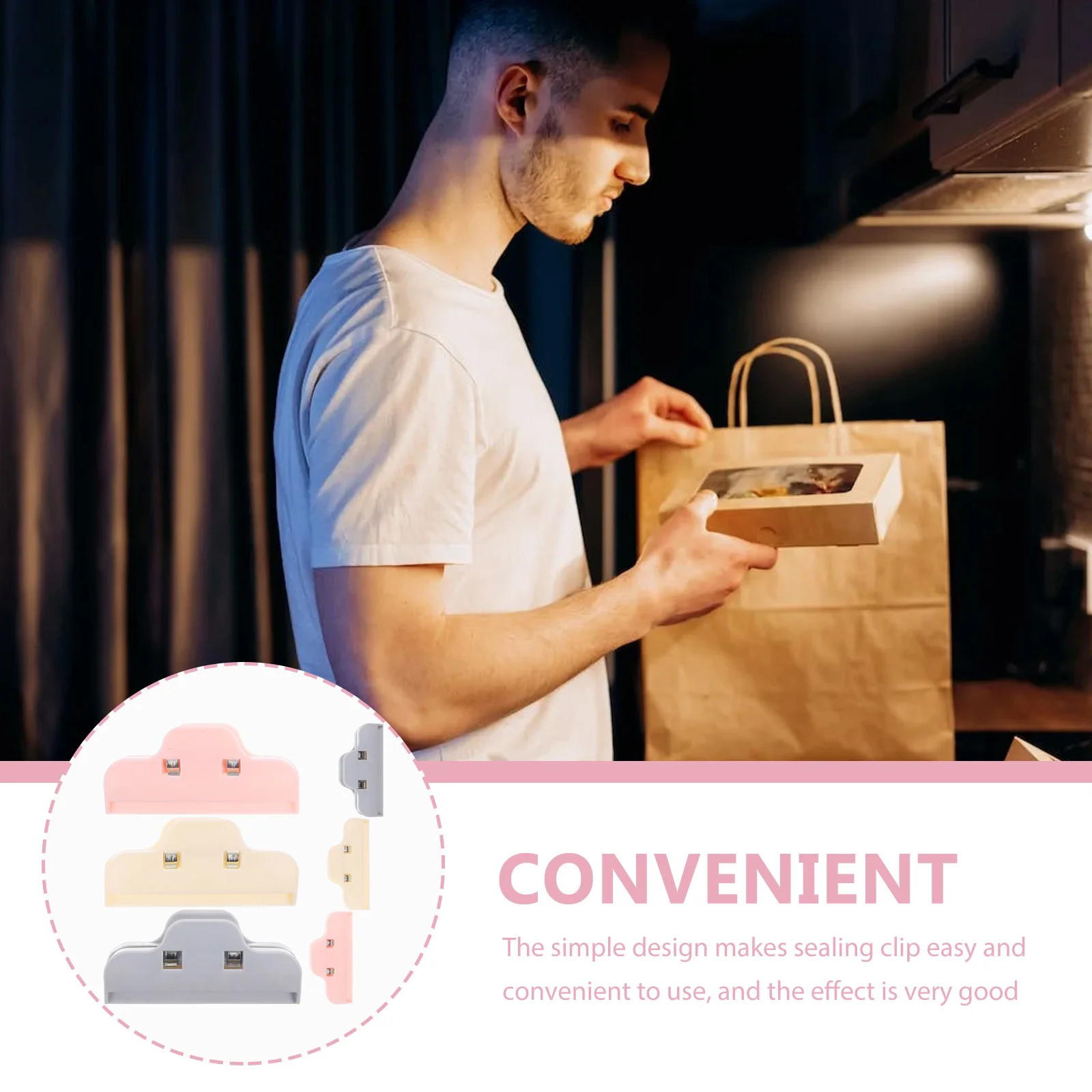 

6pcs Food Sealing Clips Reusable Bag Clips For Snacks Powder Tea Leaf Household Kitchen Supplies Dustproof Freshness Keeper