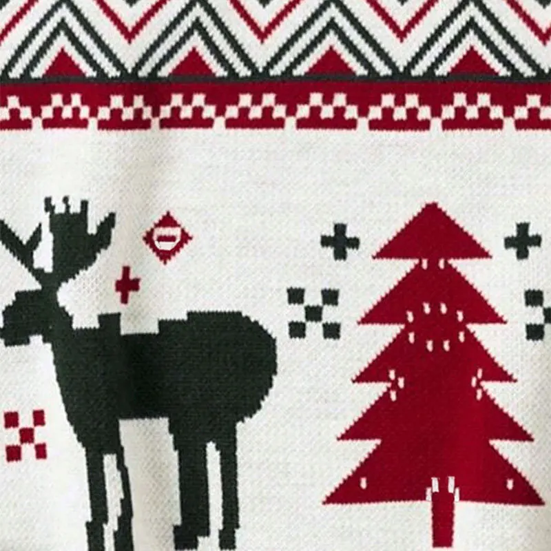 

Мужской рождественский вязаный пуловер в американском стиле, осенне-зимний вязаный свитер с круглым вырезом и длинными рукавами.