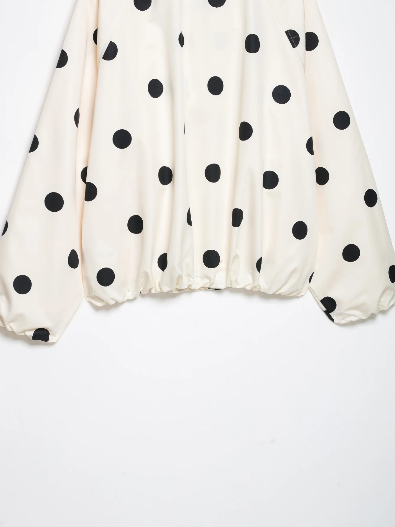Damenmode Vintage Polka Dots Jacke mit Taschen und Stehkragen Frühling Herbst Langarmjacke Urlaubsoutfits für Frauen – Detail 11