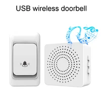 Timbre USB - Timbre inalámbrico inteligente para el hogar con control remoto de ultra largo alcance - Fuente de alimentación USB - Dispositivo de recordatorio de llamadas para personas mayores