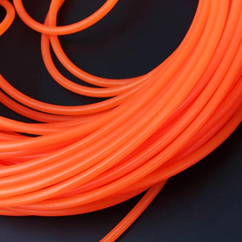 Orange Polyurethane Conveyor Belts Round PU Drive Belt Meltable Cord Dia 2/2.5/3/3.5/4/5/6/7/8/9/10/12mm