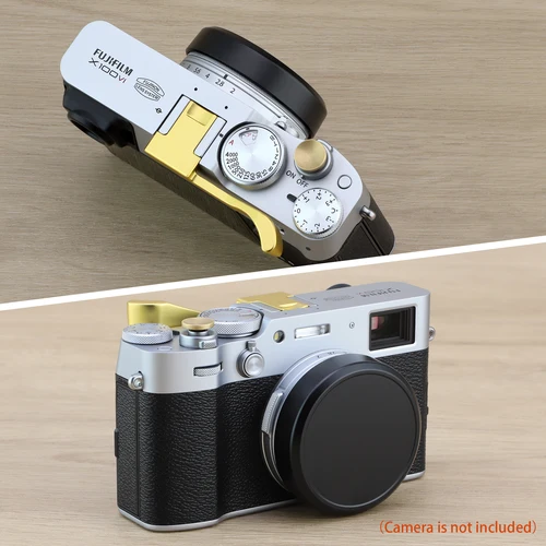 Imagen 2 del producto Tapa de lente de Metal Haoge Cap-X54B para cámara Fujifilm Fuji X100VI X100V plateada Compatible con parasol de lente Haoge LH-X54B