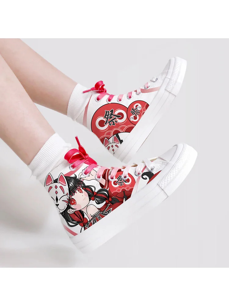 

Autumn/Winter Plush Thick Bottom High Top Canvas Shoes Sweet Lolita Women's Versatile Fashion Personality Trendy Shoes 2025 New