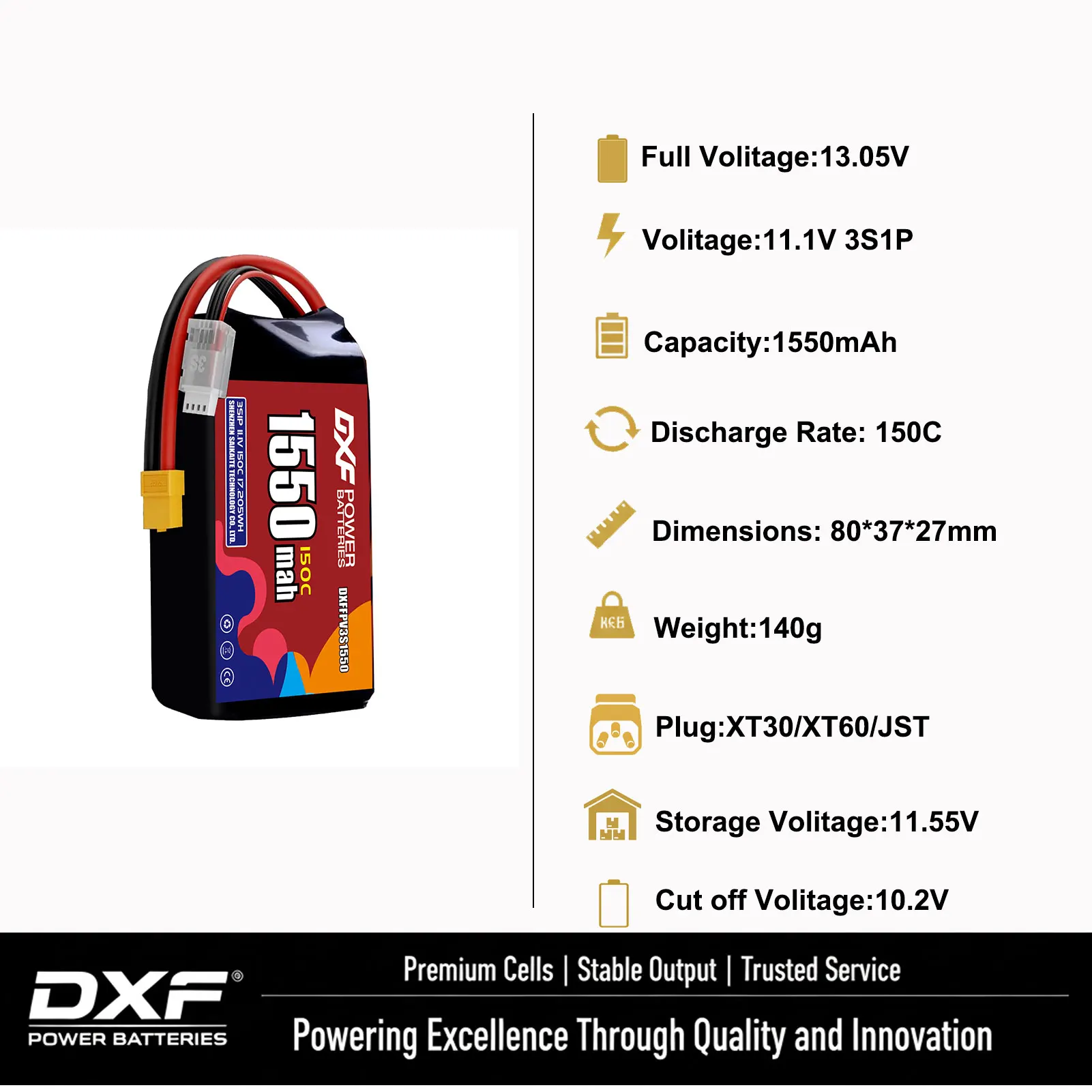 DXF Lipo Battery 2S 3S 4S 6S 10000mAh 9200mAh 6500mAh 7000mAh 350mAh 380mAh 550mAh 1550mAh 2200mAh for Car FPV Quadcopter Drone