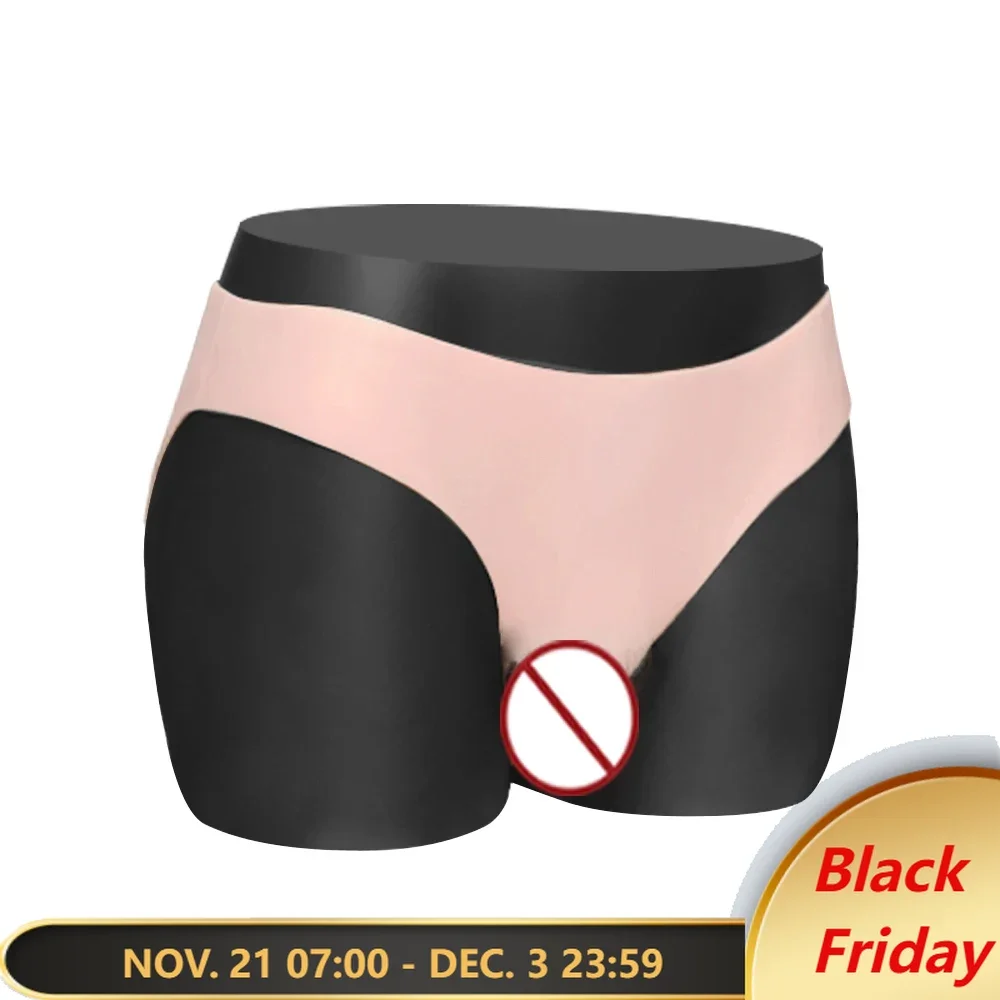 KUMIHO Realistic Silicone Panties Sexy Fake Vagina Form Crossdresser Transgender Shemale Drag Queen Cosplay Gays Pussy Pants