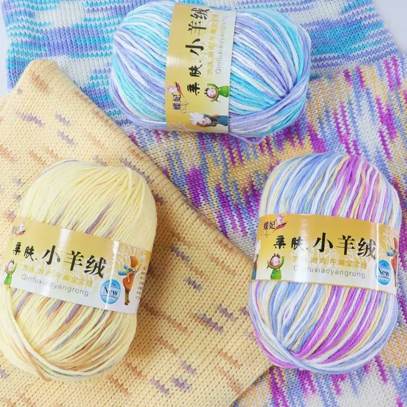 High Quality 50g/Ball 132m Baby Ladies Silk Hand Knit Cashmere Yarn Crochet Yarn DIY Handmade Scarf Sweater