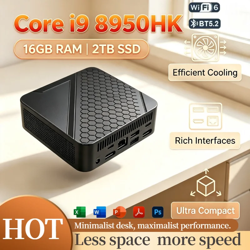 core-i9-8950hk-ポータブルミニpc-2026-16gb-ddr4-m2-nvme-ssd-トリプル4kモニター-wifi6-静音冷却-オフィス・ホームデスクトップ-プロ