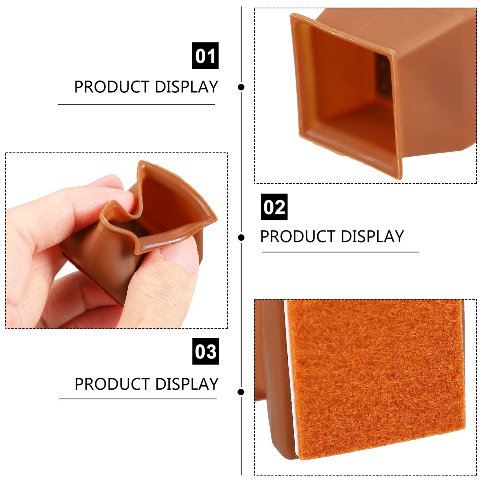 

24Pcs Anti-Skid Furniture Leg Covers Protect Floors Chairs Tables Silent Glide Hardwood Laminate Vinyl Table Feet Covers