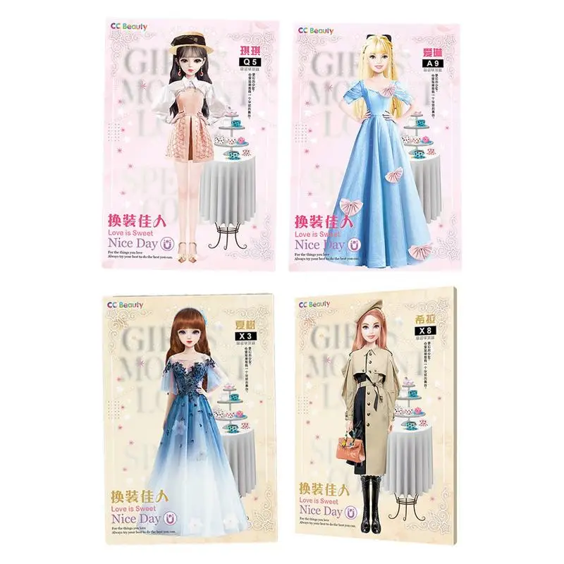 Fashion Magnetic Paper Dolls Princess Dress Up Dolls Game Preschool Learning Pretend Play Toys For Children Girls Gifts