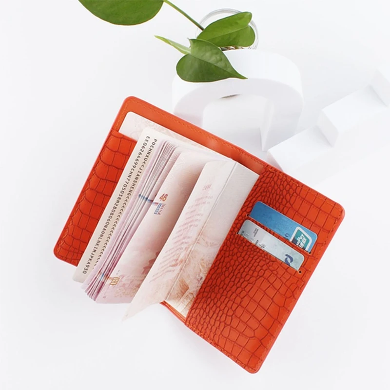 Multifunctional Travel Passport Holder for Crocodile Pattern Credit Card Cover PU Leather for Case Protector