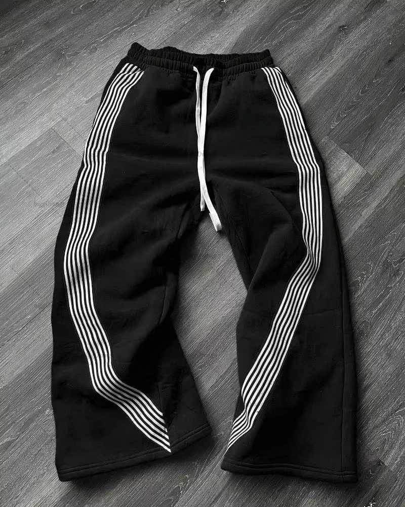 2026 Herbst Trendige High-Street Loose Straight Tube Hosen für Männer, Frauen und Kinder, Lässige Bedruckte Loose-Fit Gerade Hosen – Detail 9