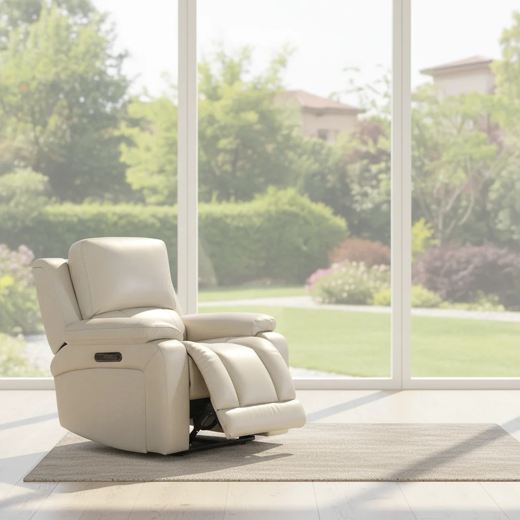 #Modern Living Room Luxury Italian Leather Electric Power Reclining Sofa Set Furniture 3 2 1 White