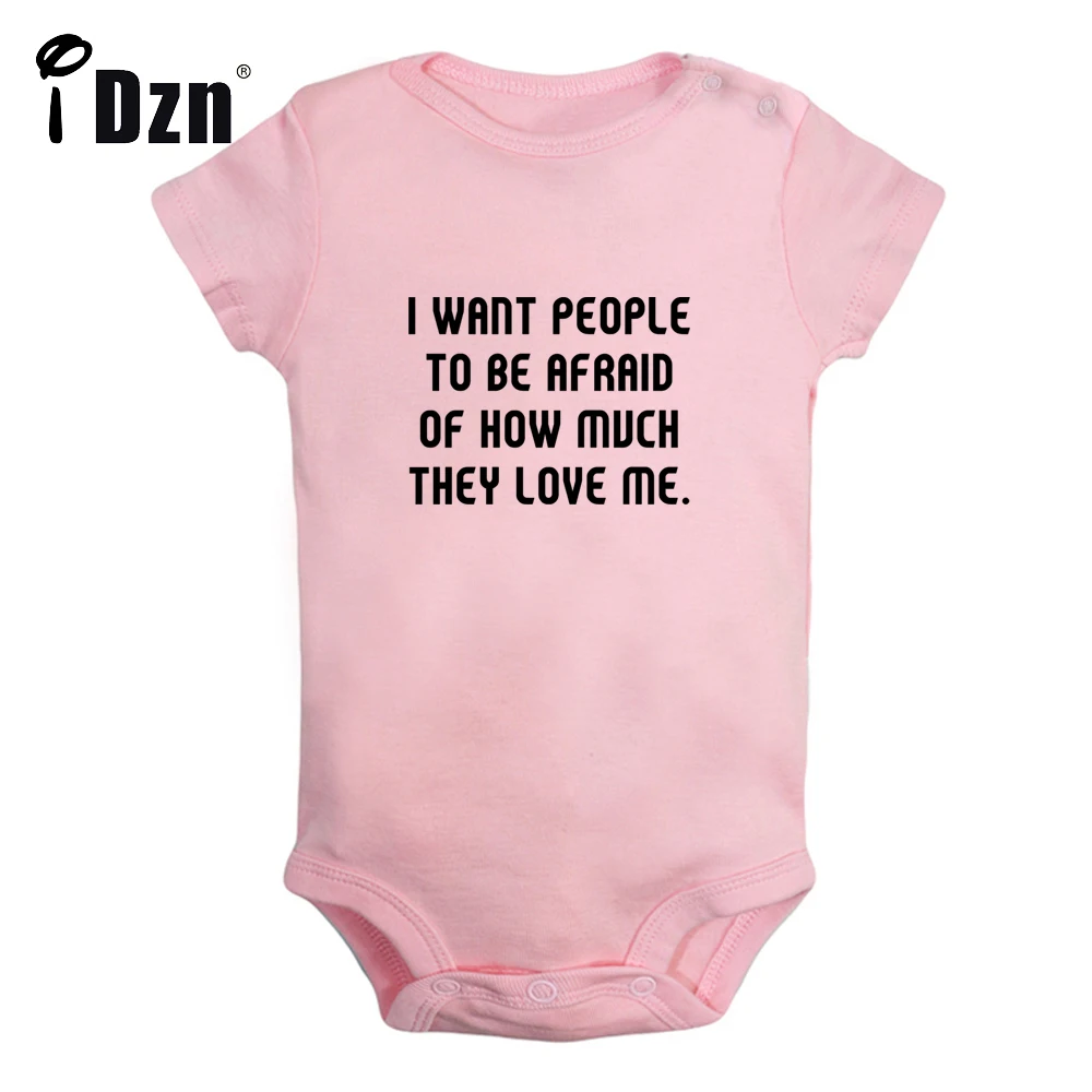 

I Want People To Be Afraid of How Much They Love Me Baby Boys Bodysuit Baby Girls Printed Rompers Infant Short Sleeves Jumpsuit